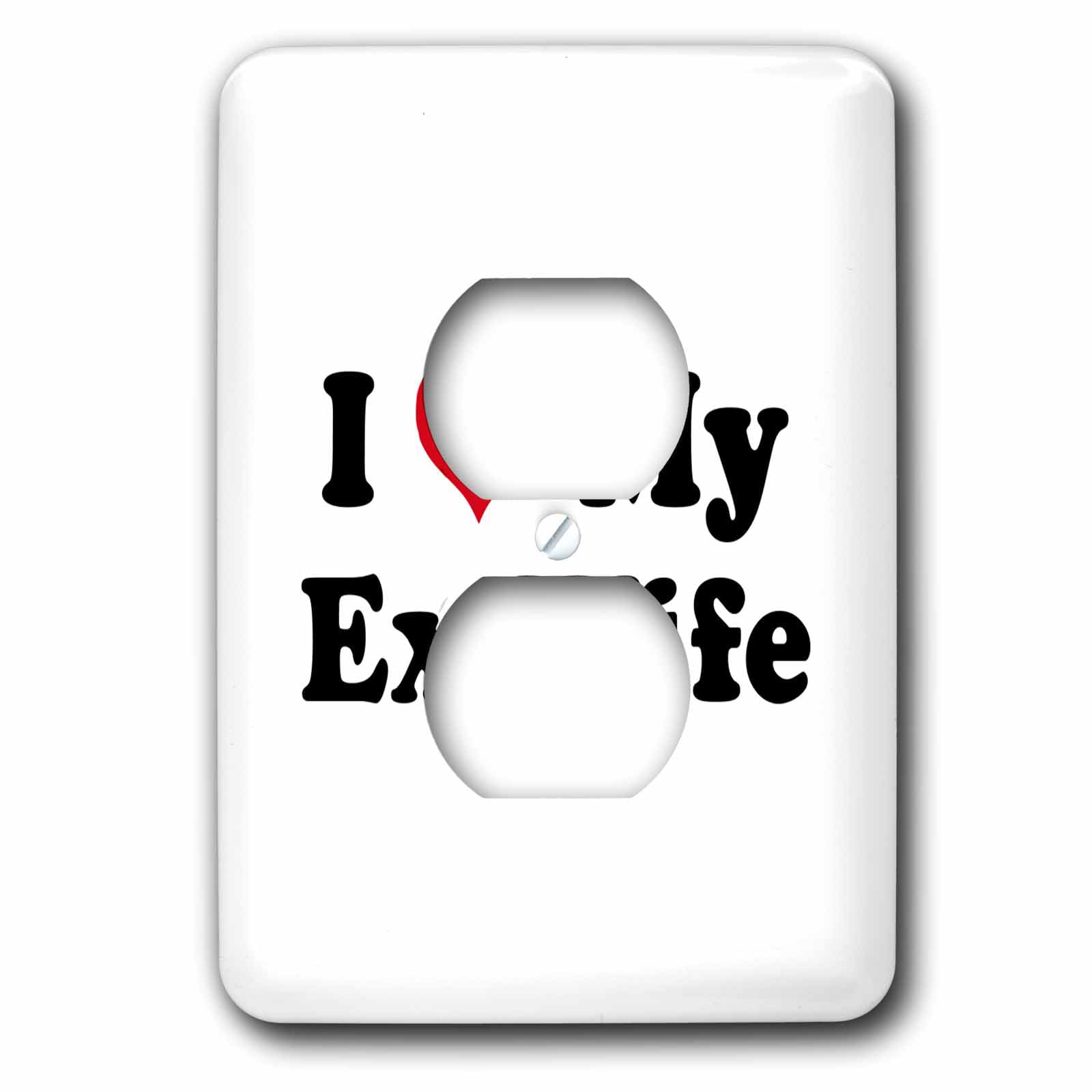 3dRose lsp_16586_6 I Love My Ex Wife 2 Plug Outlet Cover 