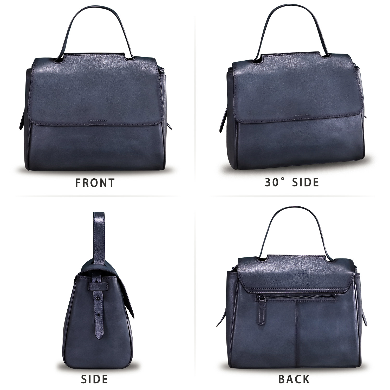 Genuine Leather Purses and Handbags Women Vintage Crossbody Shoulder Bag Satchel