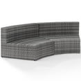 thumbnail image 4 of Afuera Living Outdoor Wicker Curved Patio Sectional Sofa in Gray, 4 of 8
