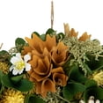 thumbnail image 3 of Northlight Mixed Shaved Wood Florals Artificial Small Spring Wreath - 11" - Orange, 3 of 9