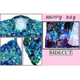 thumbnail image 5 of LA LEELA Women's Beach Halloween Costumes Blouse Shirt Hawaiian Spooky Tree Print Tops Short Sleeve Button Down Holiday Party Shirts for Women M Graveyard Tree Haunted Blue, 5 of 5