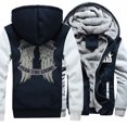 thumbnail image 3 of Sudadera con capucha con estampado de alas de la película The Walking Dead para hombre, abrigos casuales de moda, chándal con estampado de invierno, chaqueta gruesa holgada de gran tamaño para hombre, 3 of 5