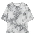 thumbnail image 5 of AUNVITO Girls Short Sleeve T shirt Kids Summer Oversized Printed Crew Neck Tops Casual Basic Tee 5-14Years, 5 of 5
