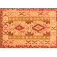 thumbnail image 1 of Ahgly Company Indoor Rectangle Abstract Orange Contemporary Area Rugs, 5' x 7', 1 of 1