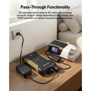 EASYLONGER 266.4Wh CPAP Battery Backup, Compatible with ResMed AirSense 11, AirCurve 11, AirSense 10, AirCurve 10, AirMini, S9, Philips DreamStation 2, DreamStation