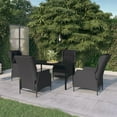 thumbnail image 1 of vidaXL 5 Piece Garden Dining Set Dark Grey, 1 of 4