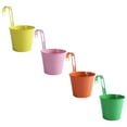 thumbnail image 2 of 4pcs Iron Hanging Flower Pot Flower Planter Decoration Balcony Hanging Bucket, 2 of 9