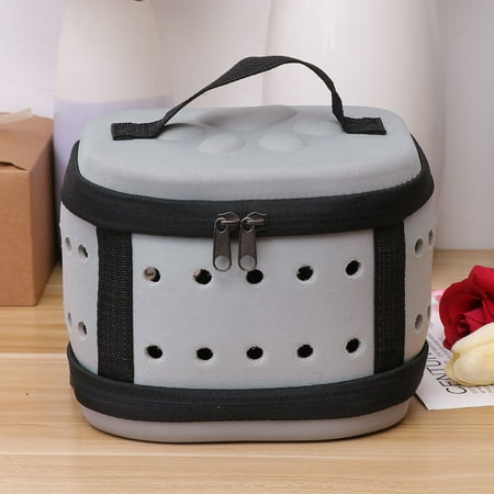 Raindrops Pet Carrier Dog Carrier Pet Handbag Bag Portable Travel Bag Pet Dog Front Bag Head Out EVA Backpack (Mini Grey)