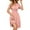 Pink, variant on WTOBBY Women's Dress Elegant Casual Solid-Color V-Neck Short-Sleeved Style for Versatile Occasions with Simple and Chic Design,Black L