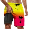 thumbnail image 3 of YAYUBA Swim Trunks Men 2 In 1 with Compression Liner Stretchy Quick Dry Breathable High Elastic Waist Swim Shorts Comfy Multi Pockets Beach Bathing Suit Beach Board Shorts, 3 of 4
