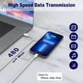 thumbnail image 2 of iPhone Fast Charger, 3 Pack PD 20W Type C Fast Charger Block with 6FT USB C to Lightning Fast Charging Data Sync Cable Compatible for iPhone 14 13 1, 2 of 5