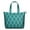 Teal Geometric Quatrefoil, variant on Orange Boho Ethnic Paisley Pattern Travel Tote Bags for Women Carry On,Large Weekender Bags for Women Travel,Multi Functional Duffle Bag for Work,Shopping,Sports