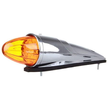 cciyu 1x 17 Led Torpedo Cab Marker Lights Chrome Chrome Heavy Duty Truck Replacement for International Kenworth/Peterbilt/Freightliner/Mack Amber Len