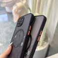 thumbnail image 5 of Compatible with iPhone 15 Pro Max Phone Case,Black Flowers Pattern Design[Compatible with MagSafe],for Women Girls,Soft TPU Edge PC Back Protective Shockproof Phone Case, 5 of 8