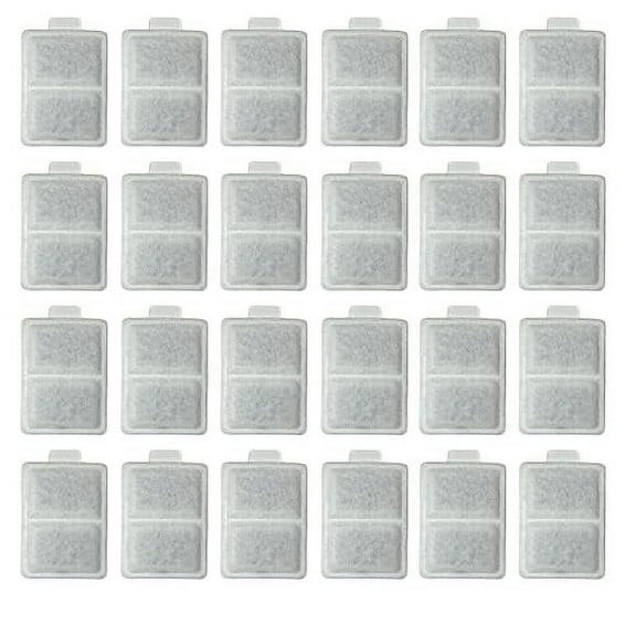24 Packs | Nispira Replacement Small Water Filter Compatible With Whisker City Automatic Pet Fountain For Cat/Dog Size 2.75" x 1.75"