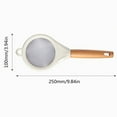 thumbnail image 3 of Helenmas Kitchen Tool Flour Sieve With Wooden Handle Fine Strainer Powdered Sugar Sieve Baking Mesh Sieve Hand Held Dusting Tool Juice Strainer Strainers Khaki, 3 of 5