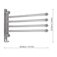 thumbnail image 3 of MasteelfCA 304 Stainless Steel Towel Rack Rotating Free Punching Towel Rod Bar Stand, 3 of 7