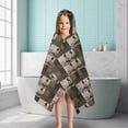 thumbnail image 6 of Multicolor Bigfoot and Camping Pattern Hooded Bath Towel，50"x30" for Ages 3 To 12 Kids, Quick Dry Lightweight Soft Microfiber Hood Beach Towel Cover Up for Kids, 6 of 7