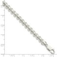 thumbnail image 5 of 925 Sterling Silver Polished San Marco Bracelet 7.5 Inch Lobster Claw 7mm Wide - Link Bracelet for Women, 5 of 6