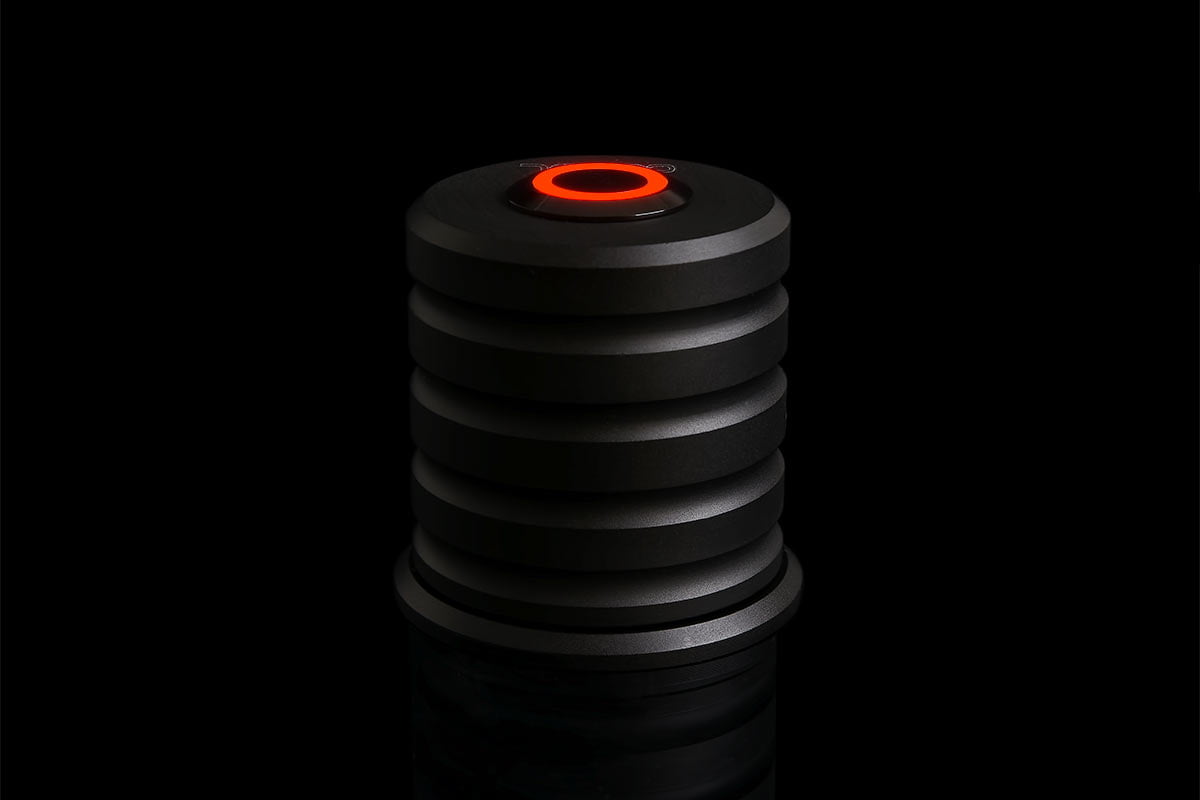 Alphacool Powerbutton - Push-Button 19mm - Red Lighting - Deep Black (17434)