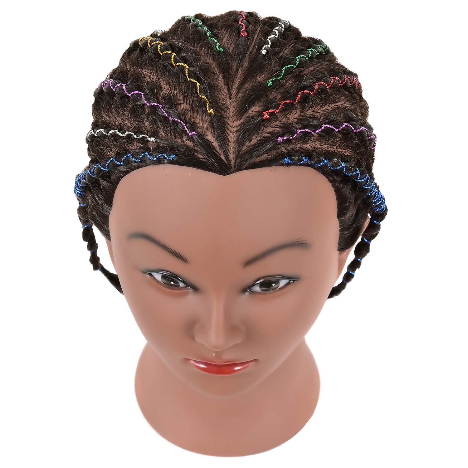RYHAIR Kinky Curly 100% Human Hair Mannequin Head for Practice Braiding Styling Updos Cosmetology Barber Training with Stand