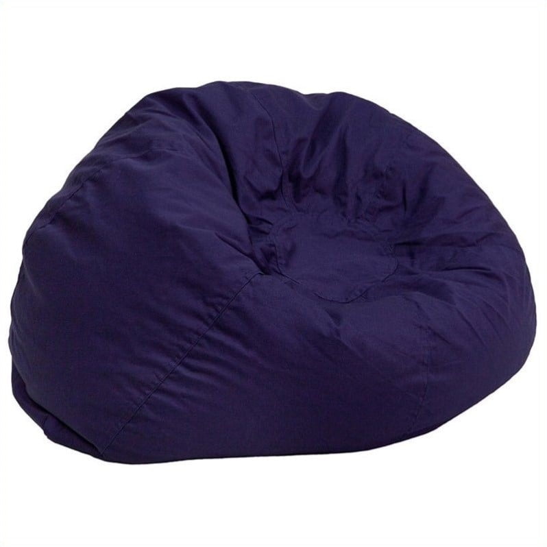 Flash Furniture Oversized Solid Bean Bag Chair In Navy Blue