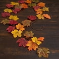 thumbnail image 5 of Vibrant Colorful Artificial Maple Leaf Rattan, Fall Foliage Garlands, Decorative Vines for Fireplace, Dining Table, Home Interior, Halloween and Thanksgiving Seasonal Decor, A, 5 of 9