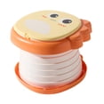 thumbnail image 3 of Orinal portátil de para bebé, reutilizable, plegable, para entrenamiento de inodoro, ideal para acampar, casa, exteriores, niñas, niños y niños. Naranja, 3 of 8