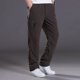 thumbnail image 4 of Pantalones largos de moda para hombre, casuales, de color sólido, con bolsillos y cremallera, cintura elástica, de poliéster., 4 of 6