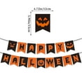 thumbnail image 5 of Party Decoration Pull Flags Set, Happy Pumpkin Ghost Themed Banner With Jack-O'-Lantern Bat Ghost Patterns, Indoor Outdoor Seasonal Home Decor For, 5 of 8