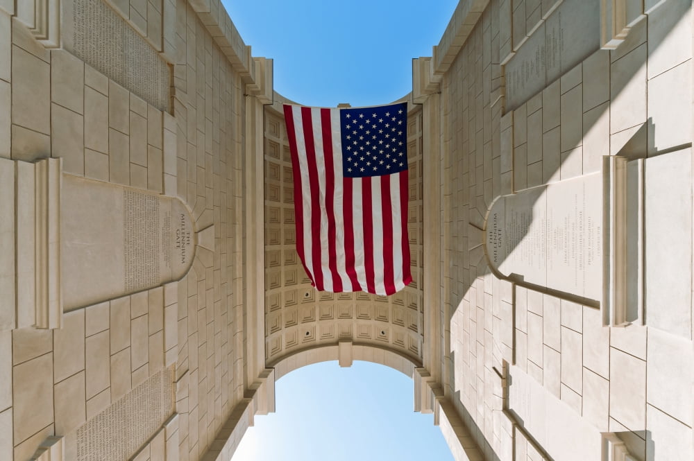 American Flag At Th