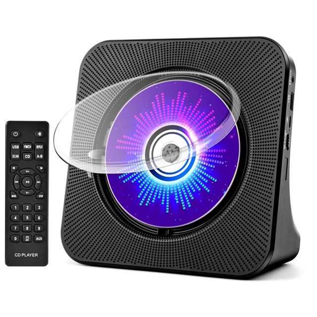 Desktop CD Player with Speakers, ROADOM CD Players for Home, Portable CD Player with Bluetooth Hi-Fi Stereo Sound,Remote Control,Supports CD/Bluetooth/FM