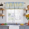 thumbnail image 4 of Yellow Blue Vintage Valances for Windows, Modern Abstract Art Oil Paiting Light Filtering Kitchen Curtains, Rod Pocket Window Valance Curtains for Living Room Bedroom, 42" W x 12" L, 2 Panels, 4 of 9