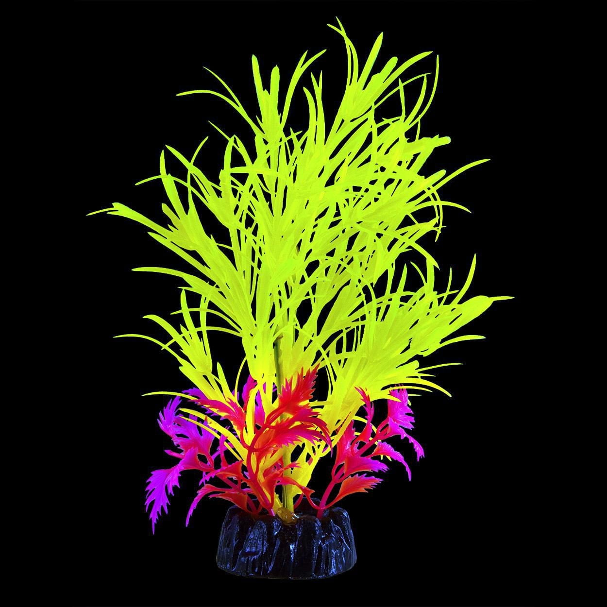 Underwater Treasures Glo Star Grass - Green - Large, Glowing aquarium decorations.