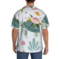 thumbnail image 5 of Xecao offers the Turtle and Sea Life for Men's Casual Short-sleeved Shirt, a button-up collared shirt with a pocket, perfect for beach vacations and yacht travel in the Medium size., 5 of 7