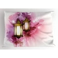 thumbnail image 1 of Lantern Pillow Sham Ramadan Themed Fanoos Festive Celebration Religions Traditional Muslim Items, Decorative Standard Size Printed Pillowcase, 26 X 20 Inches, Fuchsia Gold, by Ambesonne, 1 of 2