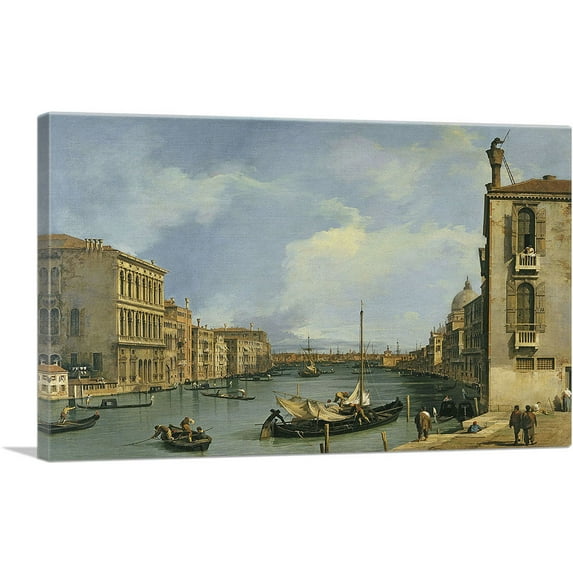 ARTCANVAS The Grand Canal from Campo di San Vio 1735 Canvas Art Print by Canaletto - Size: 40" x 26" (1.50" Deep)