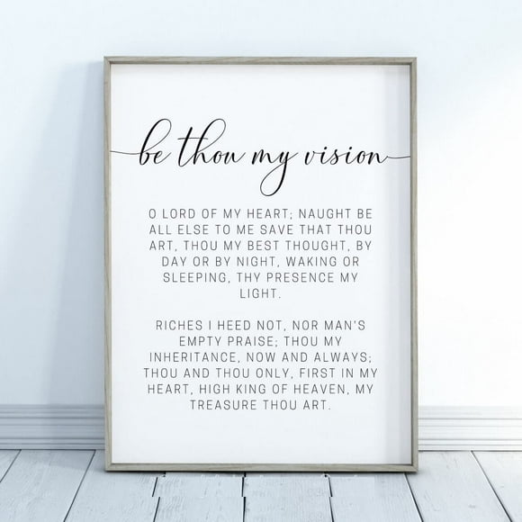 Canvas Print Be Thou My Vision Wall Art Inspirational Quotes Posters Painting Modern Living Room Christian Home Wall Decor Unframed