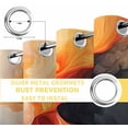 thumbnail image 6 of Burnt Orange Grey Modern Art Blackout Curtains for Bedroom/Living Room, Thermal Insulated Kitchen Curtains, Abstract Art Grommet Darkening Window Treatment Drapes 52"x84"x2, 6 of 8