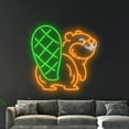 thumbnail image 3 of Handmadetneonsign Beaver Neon Sign, Cute Beaver Wall Art Decor, Beaver Animal Wall Decor, 3 of 5
