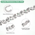 thumbnail image 2 of Uxcell 1-Pack 1 Yarda 14 mm Cadena de Strass de Cristal Cierre Ojo de Caballo para Manualidades/Ropa [Blanco-Menos-Cierre], 2 of 7