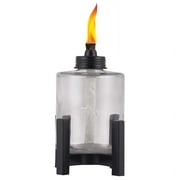 6 Pc, Tiki Black/Clear Glass/Metal 6.5 In. Elevated Tabletop Torch 1 Pc