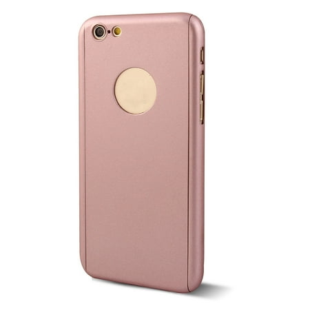 Plastic 360 Full Coverage Protection Case Cover Rose Gold Tone for iPhone 6 (Best Cell Phone Coverage In Dc)