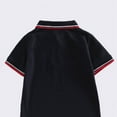thumbnail image 4 of Little Girls School Polos Dresses Short Sleeve Ruffle Skater Dress Drop Waist Casual Uniform Jumper Dress Black, 12 Years, 4 of 7