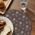 thumbnail image 3 of Brown Daisy Round 15 Inch Placemats Set of 4, Modern Farmhouse Chrysanthemum Floral HeatResistant Non Slip Place Mats for Dining Table, Wipeable Braided Kitchen Table Mats for Housewarming, 3 of 9