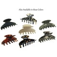 thumbnail image 2 of French Amie Extra Large Long Shell Handmade Covered Spring Jaw Hair Claw, 2 of 5