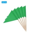 thumbnail image 3 of 100 Pcs Palillos de bandera decoraciones para pasteles marcadores de queso decoraciones de fiesta color verde, 3 of 7