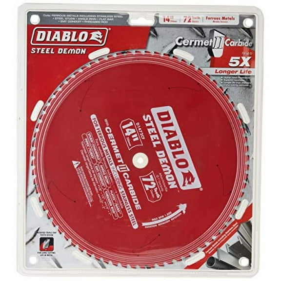 Diablo D1472CF 14-inch Steel Demon 72T Cermet II Carbide Ferrous Metal Saw Blade