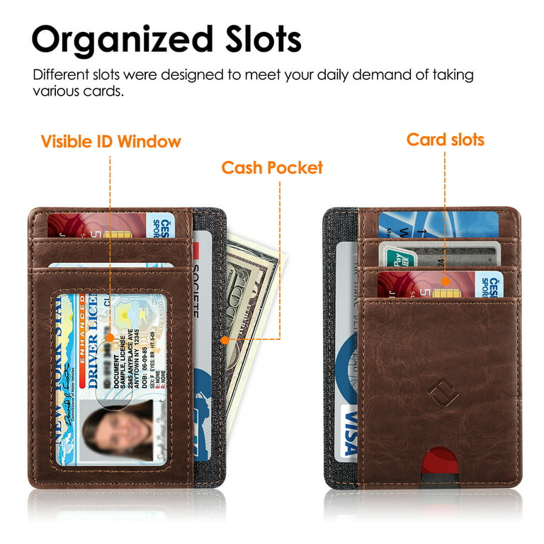Credit Card Holder Minimalist Front Pocket Wallet Front 