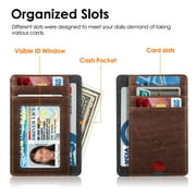 Fintie Slim Front Pocket Wallet with Glide Slots - RFID Credit Card Holder & Money Organizer for Men & Women